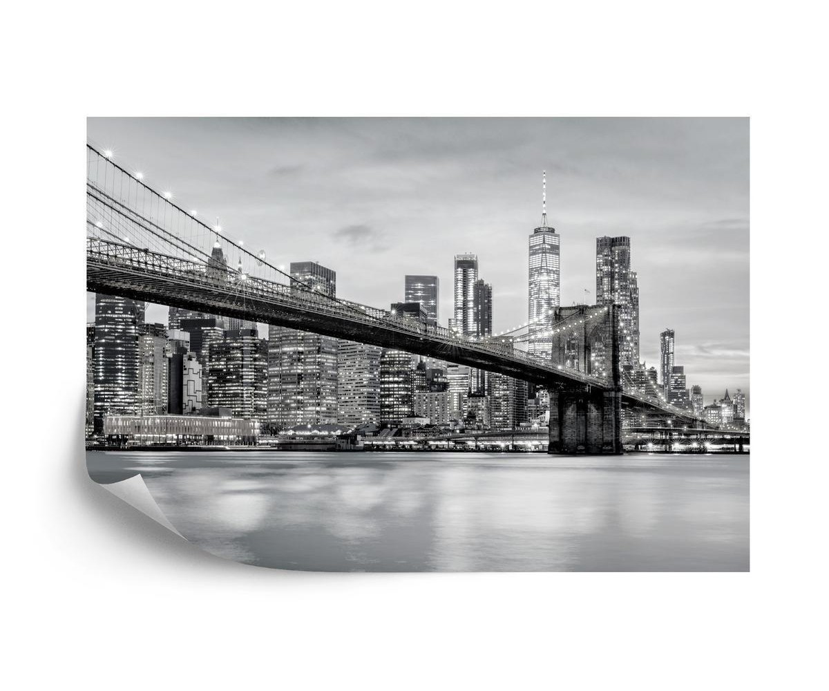 Fototapete Brooklyn Bridge Nyc In Schwarz-Weiß