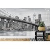 Fototapete Brooklyn Bridge Nyc In Schwarz-Weiß