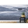 Fototapete Rolling Hills Verblasste Vintage In Blau