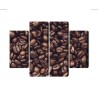 Mehrteiliges Bild Geröstete Kaffeebohnen