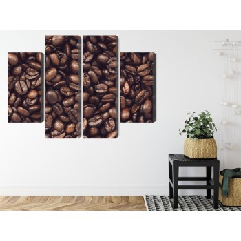 Mehrteiliges Bild Geröstete Kaffeebohnen
