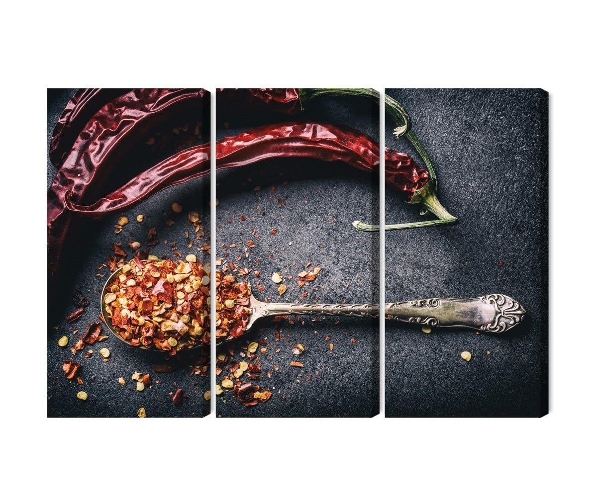 Mehrteiliges Bild Getrocknete Chilischoten