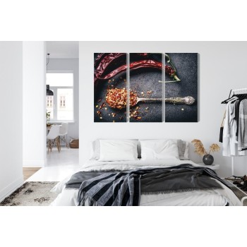 Mehrteiliges Bild Getrocknete Chilischoten