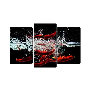 Mehrteiliges Bild Chili Im Wasser