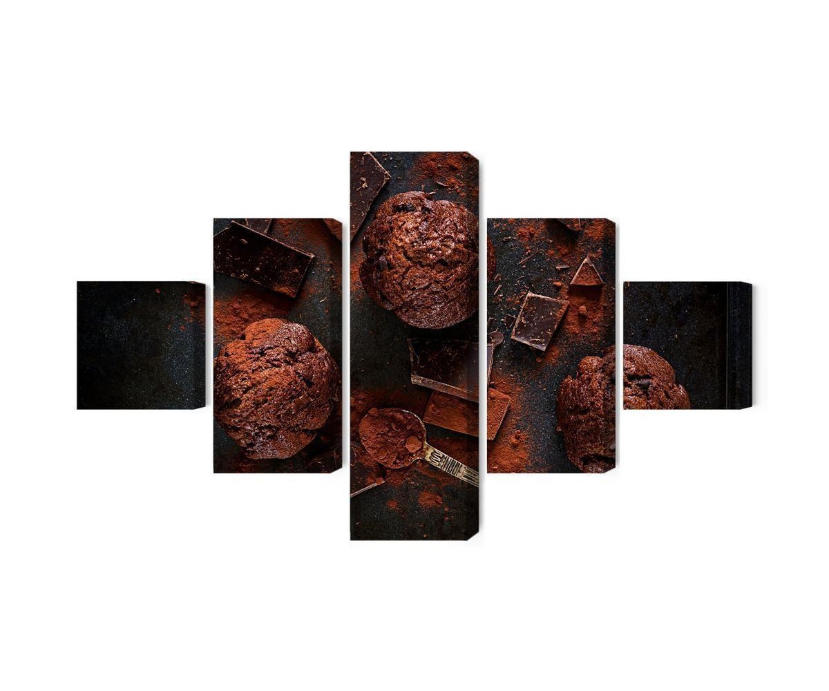 Mehrteiliges Bild Schokoladenmuffins