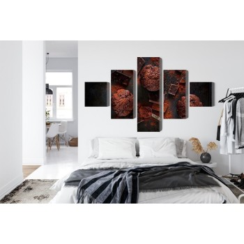 Mehrteiliges Bild Schokoladenmuffins