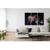 Mehrteiliges Bild Blumen Im Vintage-Stil Auf Dunklem Hintergrund