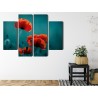 Mehrteiliges Bild Makro-Mohnblumen