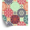Tapete Bunte Ornamente Im Retro-Stil