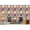 Tapete Bunte Ornamente Im Retro-Stil