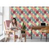 Tapete Bunte Ornamente Im Retro-Stil