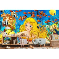 Fototapete Sirene Und Fische