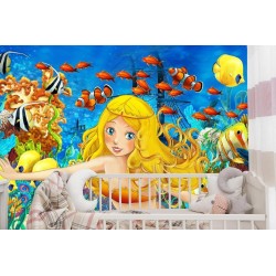 Fototapete Sirene Und Fische