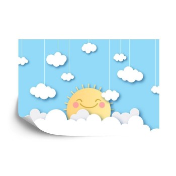 Fototapete Happy Sun Papercut-Serie