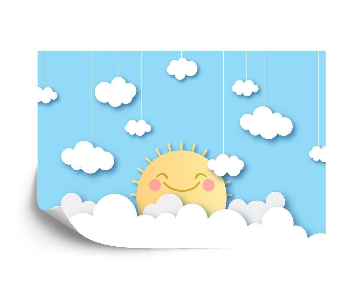 Fototapete Happy Sun Papercut-Serie