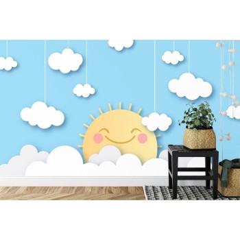 Fototapete Happy Sun Papercut-Serie