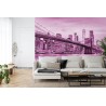 Fototapete Brooklyn Bridge Nyc In Rosa