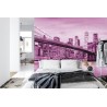 Fototapete Brooklyn Bridge Nyc In Rosa