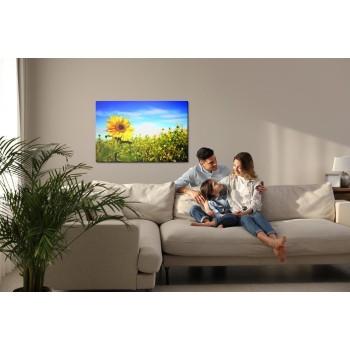 Leinwandbild Sonnenblumen Gegen Den Blauen Himmel