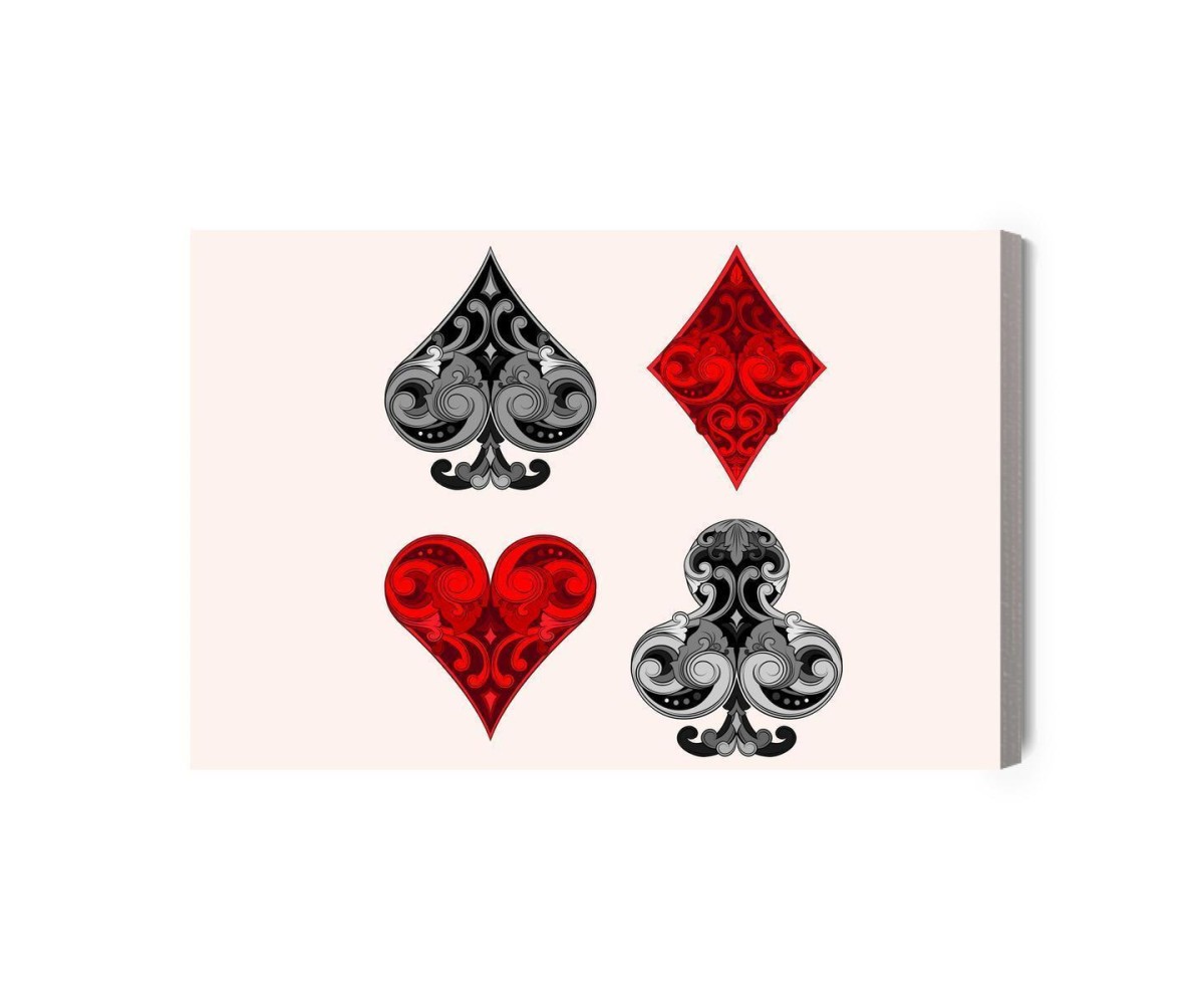 Leinwandbild Kartensymbole