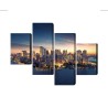 Mehrteiliges Bild New York City-Panorama Bei Sonnenaufgang