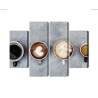 Mehrteiliges Bild Tassen Mit Kaffee