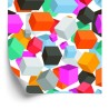 Tapete Bunte Würfel - 3D-Effekt