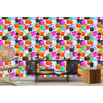 Tapete Bunte Würfel - 3D-Effekt