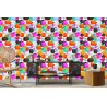 Tapete Bunte Würfel - 3D-Effekt