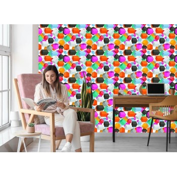Tapete Bunte Würfel - 3D-Effekt