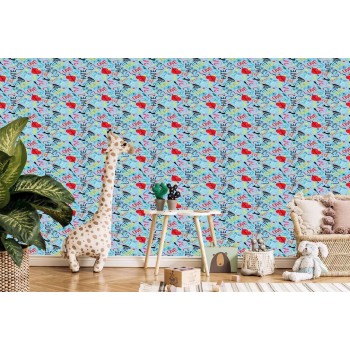 Tapete Bunte Muster Mit Wasserfarben Gemalt