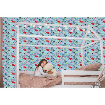 Tapete Bunte Muster Mit Wasserfarben Gemalt