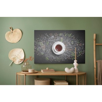 Leinwandbild Kaffee Von Oben