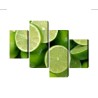 Mehrteiliges Bild Limettenhälften