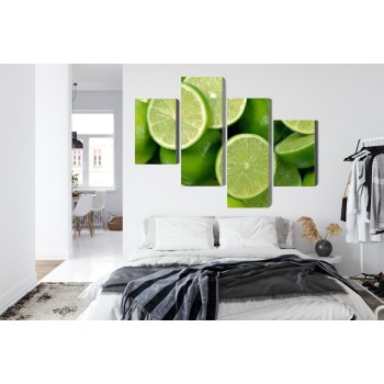 Mehrteiliges Bild Limettenhälften