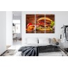 Mehrteiliges Bild Hausgemachter Hamburger