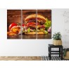 Mehrteiliges Bild Hausgemachter Hamburger