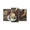 Mehrteiliges Bild Eine Tasse Heißen Kaffee