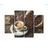 Mehrteiliges Bild Eine Tasse Heißen Kaffee