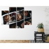 Mehrteiliges Bild Muffins Mit Kirschen