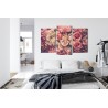 Mehrteiliges Bild Zarte Bunte 3D-Blumen