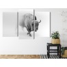 Mehrteiliges Bild Bison Im Nebel 3D