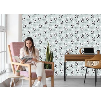 Tapete Pandas Unter Sternen