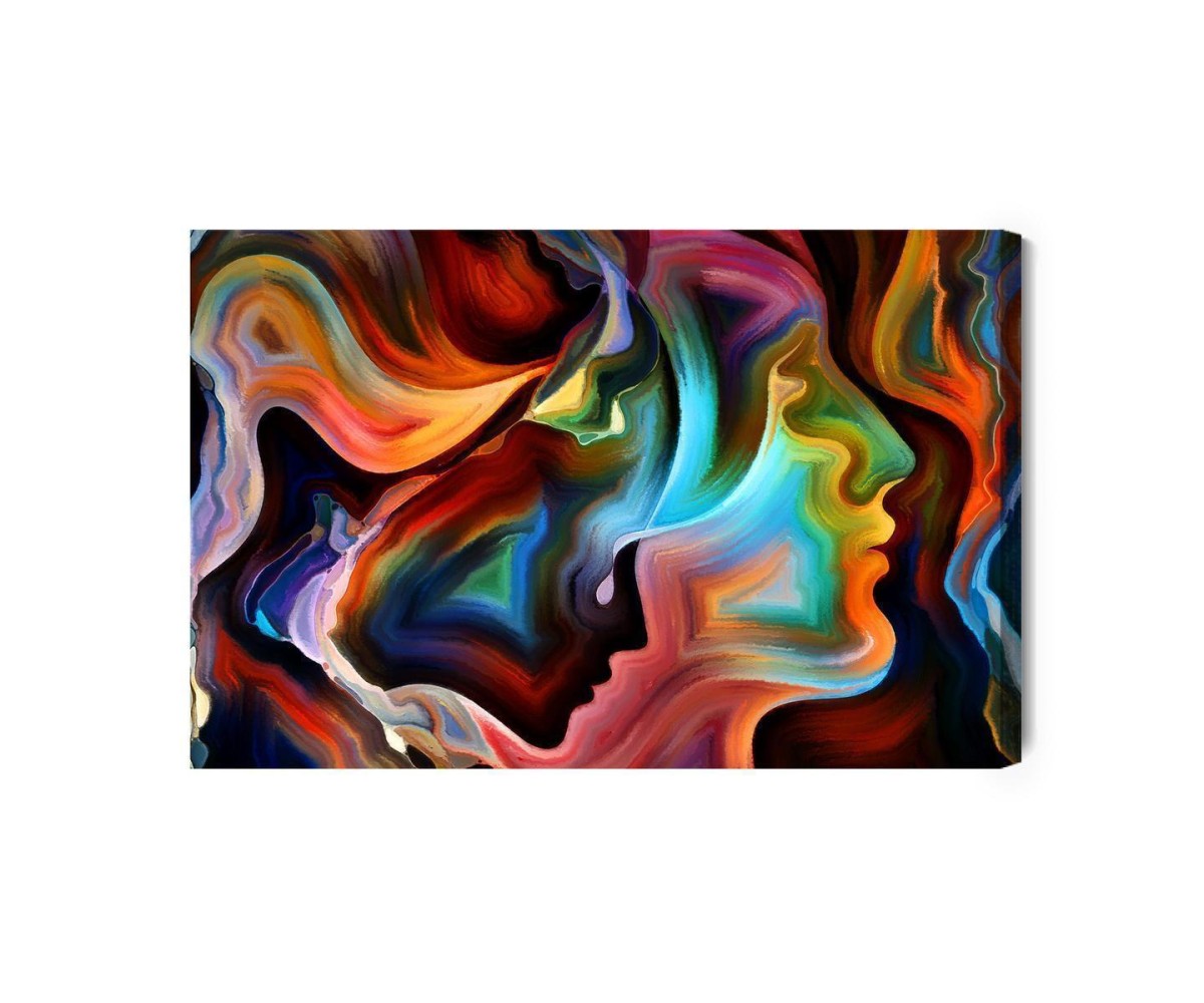 Leinwandbild Abstrakte Gesichter