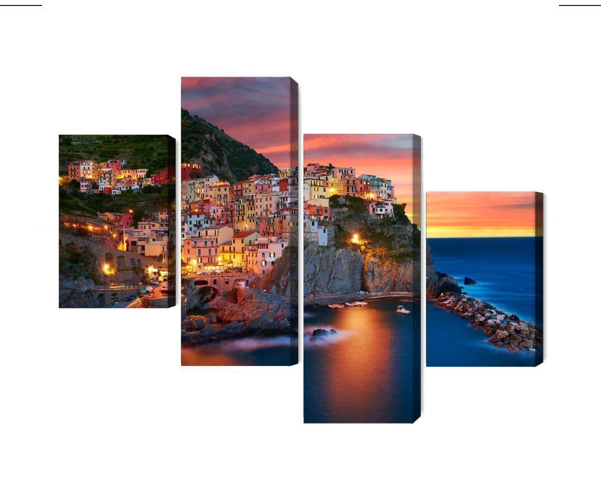 Mehrteiliges Bild Manarola-Stadt In Italien
