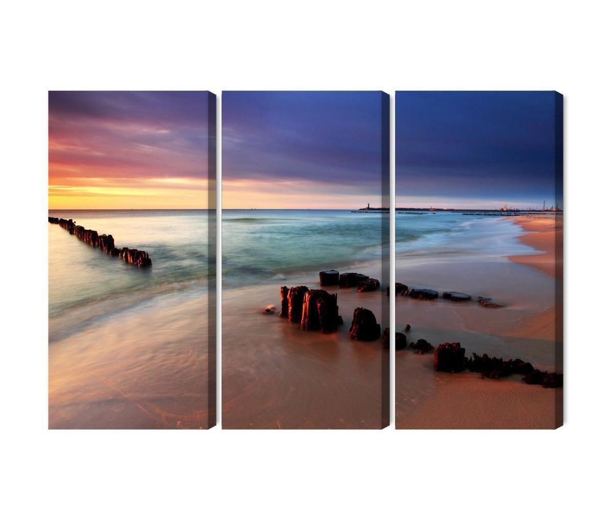 Mehrteiliges Bild Sonnenaufgang Über Der Ostsee