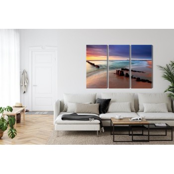 Mehrteiliges Bild Sonnenaufgang Über Der Ostsee