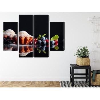 Mehrteiliges Bild Muffins Mit Früchten