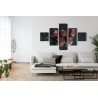 Mehrteiliges Bild Schokoladenmuffins Mit Rosen