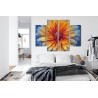 Mehrteiliges Bild Chrysanthemenblume Hautnah 3D